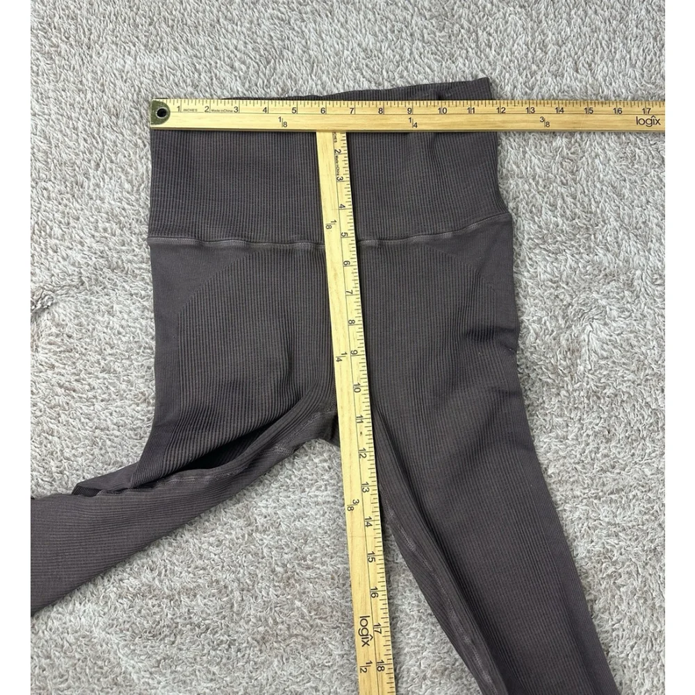 Fp Movement Womens Brown Ribbed Leggings Sz XS/S Yoga Gym Athletic Casual Preppy
